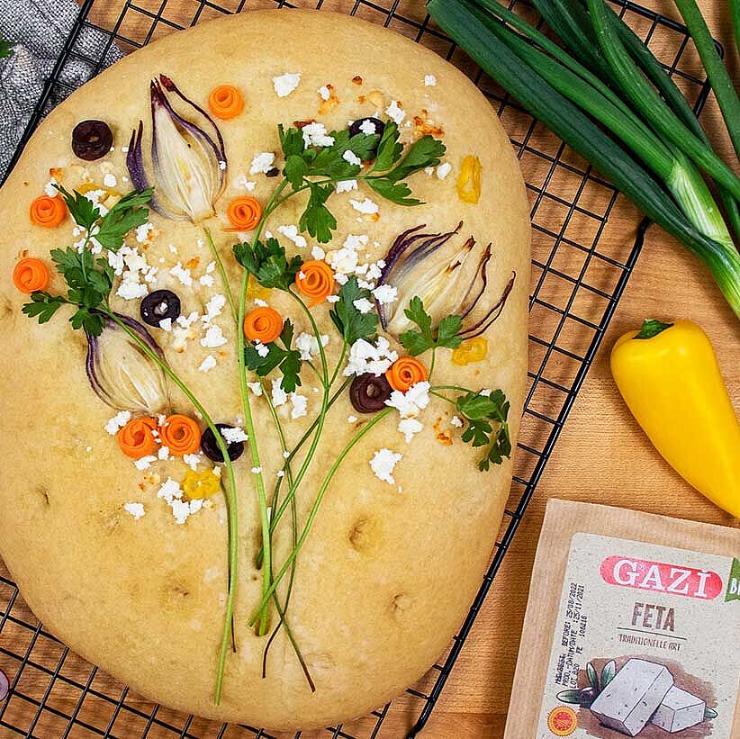 Garden Focaccia mit Bio Feta
