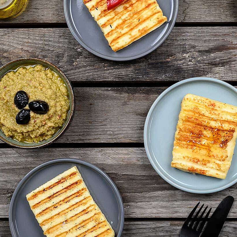 GAZİ Grillkäse Oliventapenade 