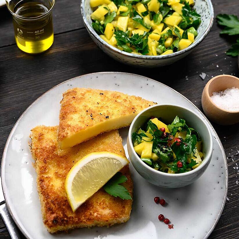 GAZİ Bio Grillkäse Schnitzel