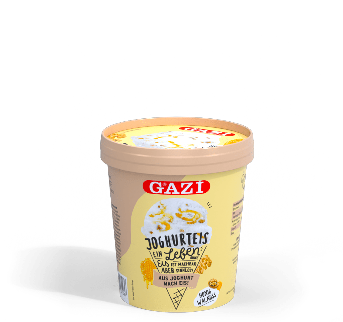 GAZi Joghurteis Honig Walnuss Packaging