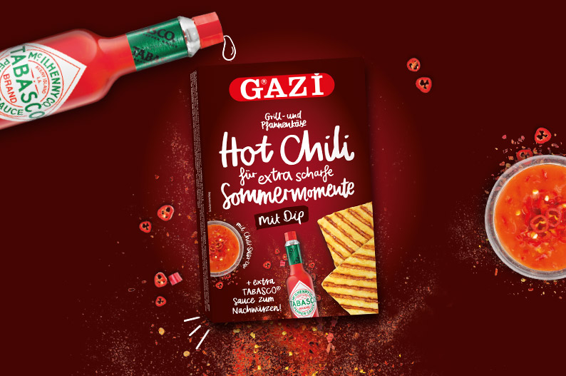 GAZİ Tava ve Izgara Peyniri Acı biber salsa sosu + ekstra TABASCO® sos