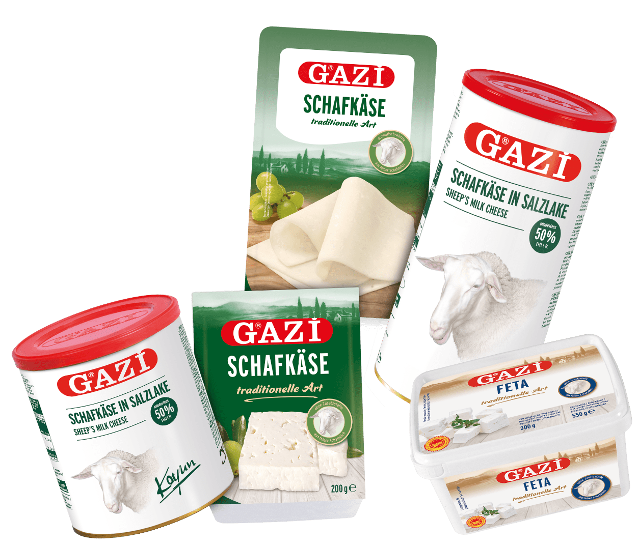 GAZi Klassik Schafkäse Weichkäse Verpackungen