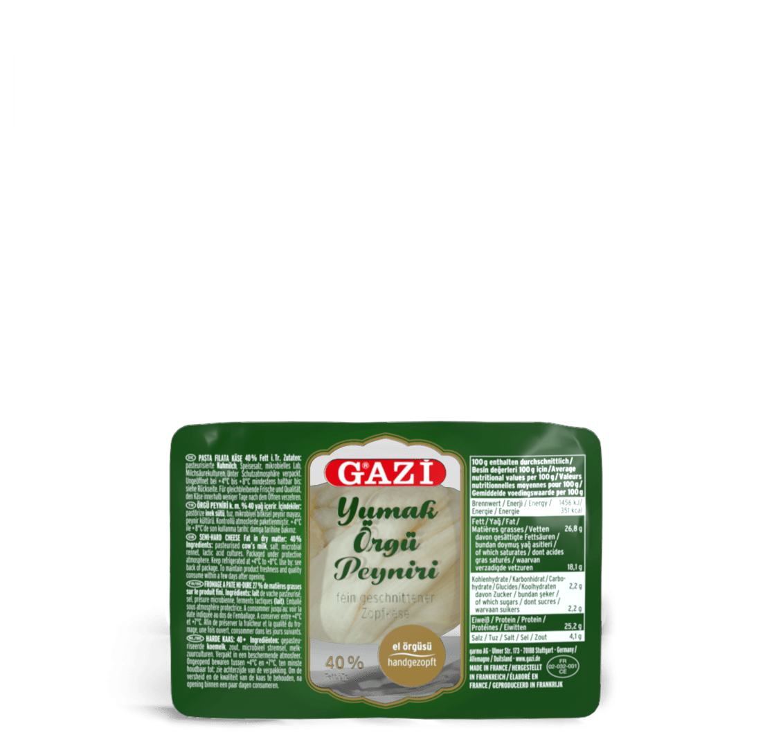 Yumak Örgü Peyniri
fein geschnittener Zopfkäse, 200g