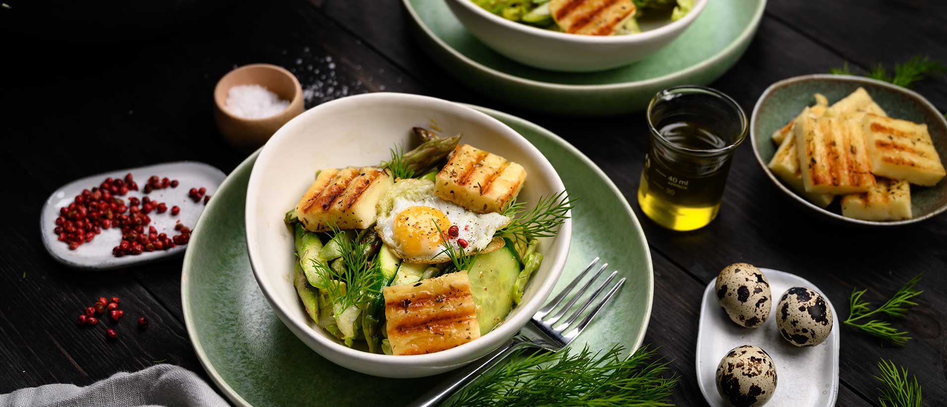 GAZİ Bio Grillkäse Spargelsalat