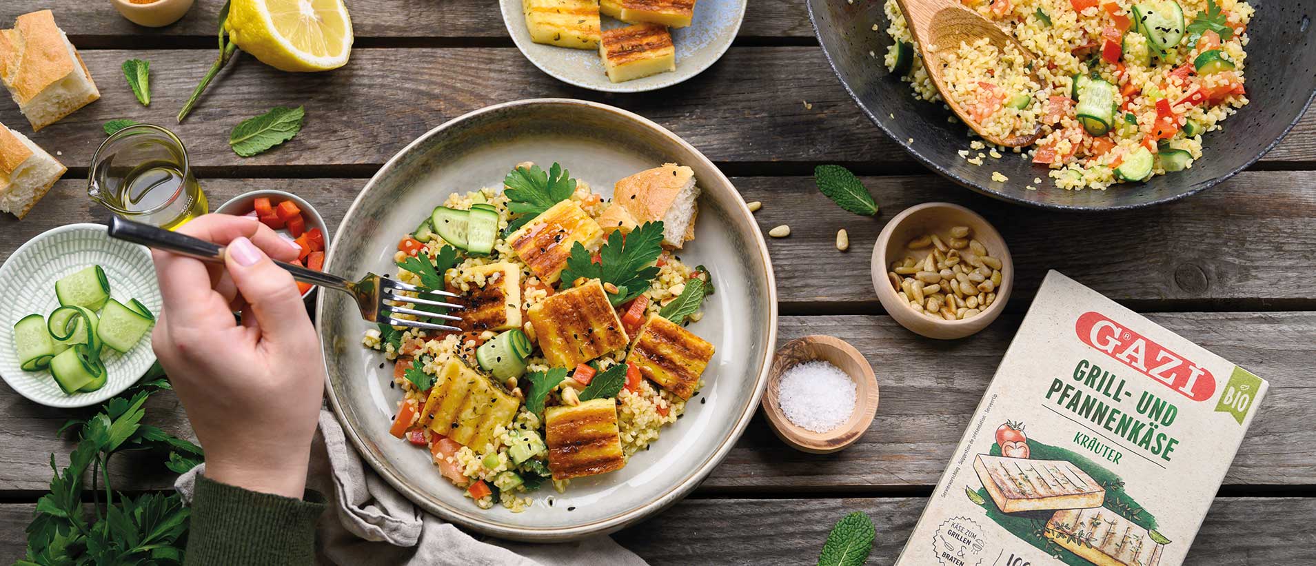 GAZİ Bio Grillkäse Tabouleh 