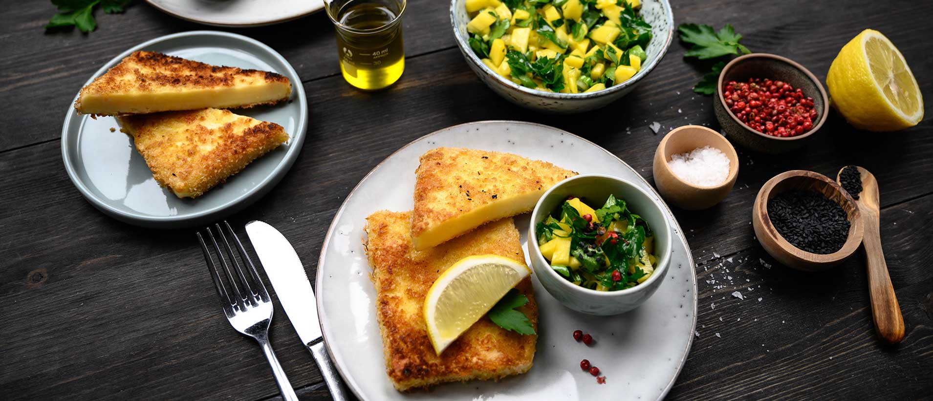 GAZİ Bio Grillkäse Schnitzel