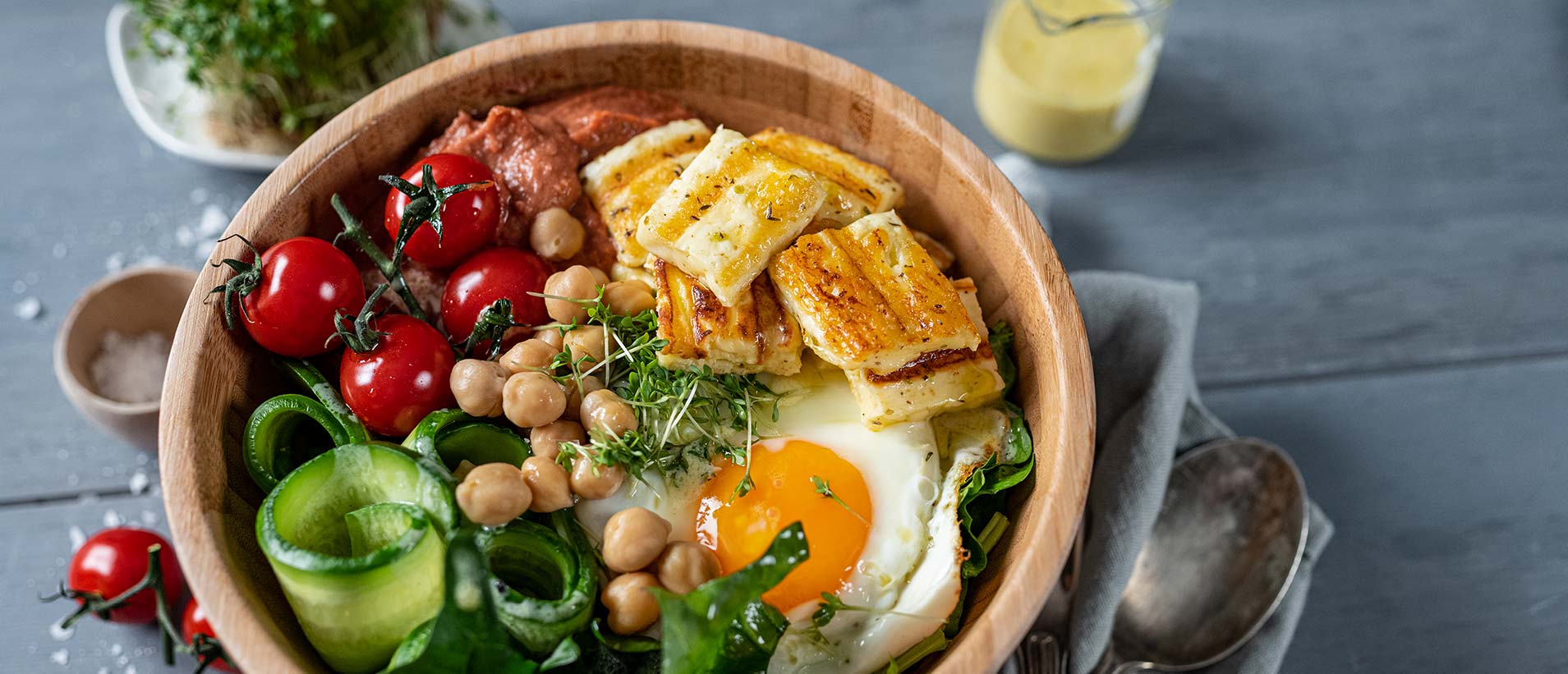 Bio Grillkaese Brunch Bowl