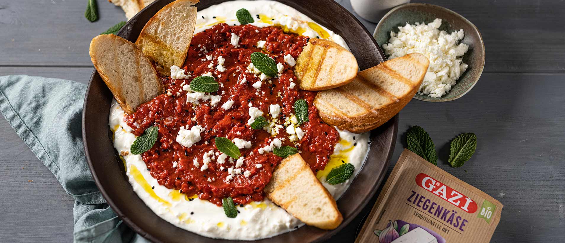 Bio Ziegenkäse Spread mit Würz-Paprika