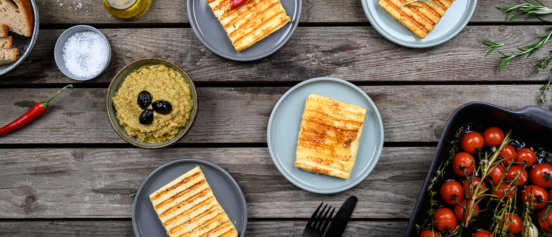 GAZİ Grillkäse Oliventapenade 